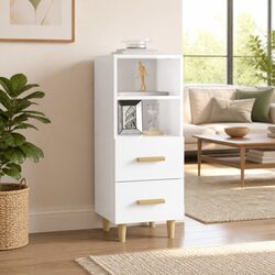 Elegant High Gloss White Sideboard with Storage