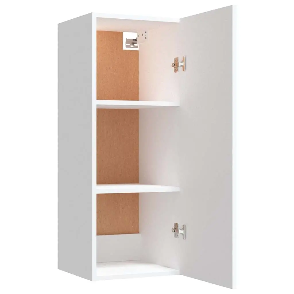 Hanging Wall Cabinet White 34.5x34x90 cm Engineered Wood Storage Organiser Shelving Unit