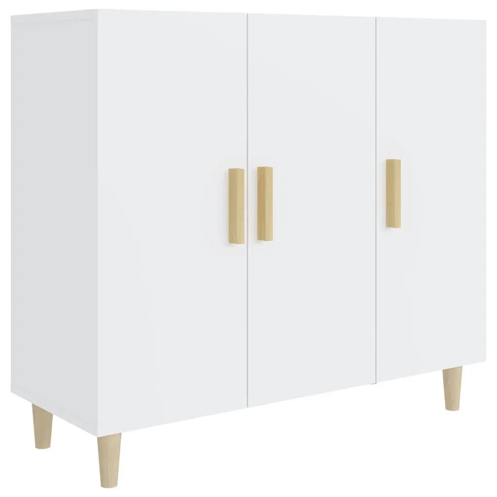 White Sideboard Storage Cabinet 90x34x80 cm