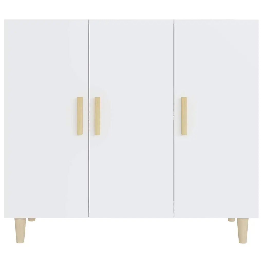 White Sideboard Storage Cabinet 90x34x80 cm