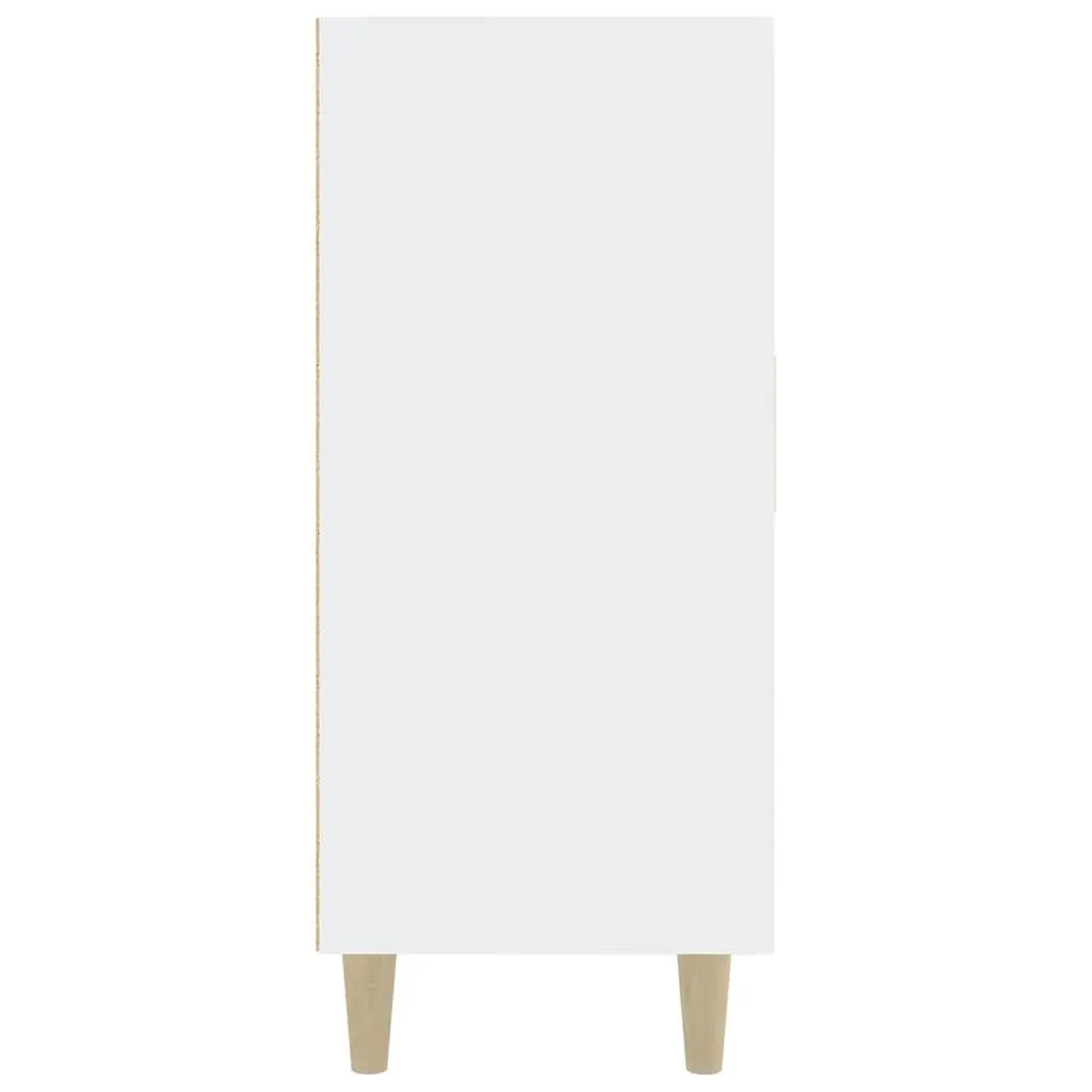White Sideboard Storage Cabinet 90x34x80 cm