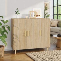 Brown Sideboard Storage Cabinet 90x34x80 cm