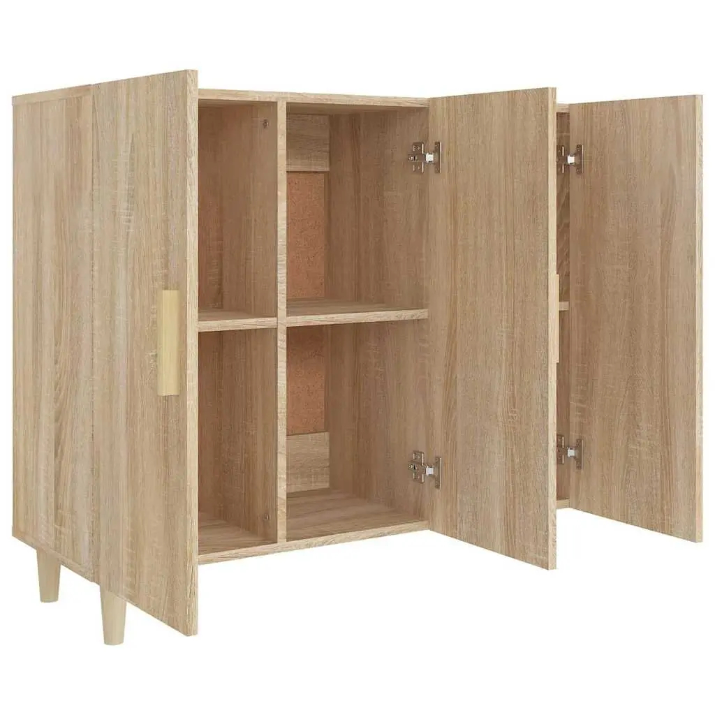 Brown Sideboard Storage Cabinet 90x34x80 cm