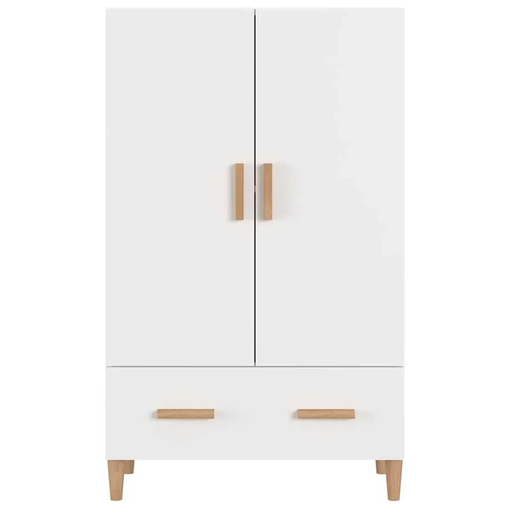 White Highboard Storage Cabinet 70x31x115 cm
