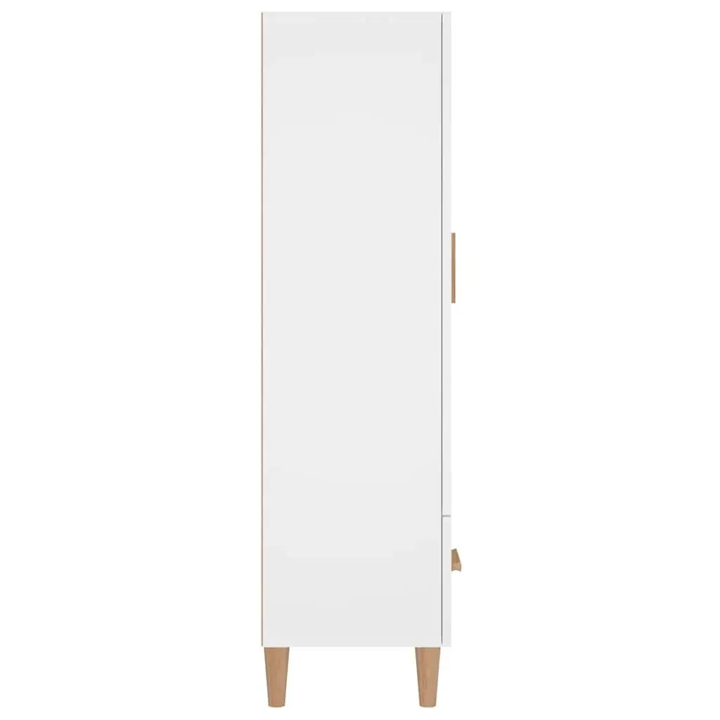 White Highboard Storage Cabinet 70x31x115 cm