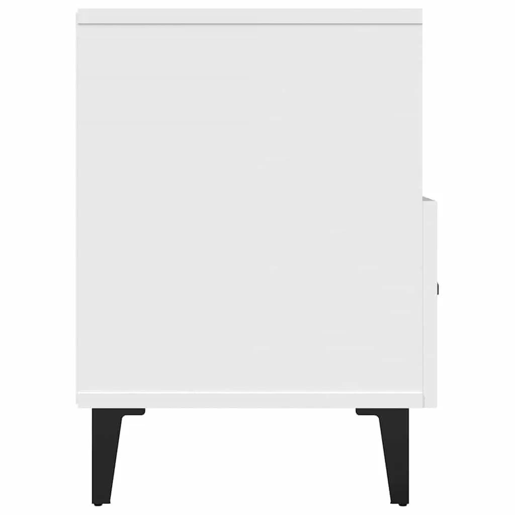 TV Cabinet White Engineered Wood Media Unit Storage Drawers Compartments 80 x 36 x 50 cm