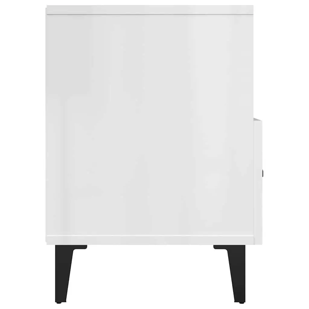 TV Cabinet High Gloss White Media Unit 80cm Engineered Wood