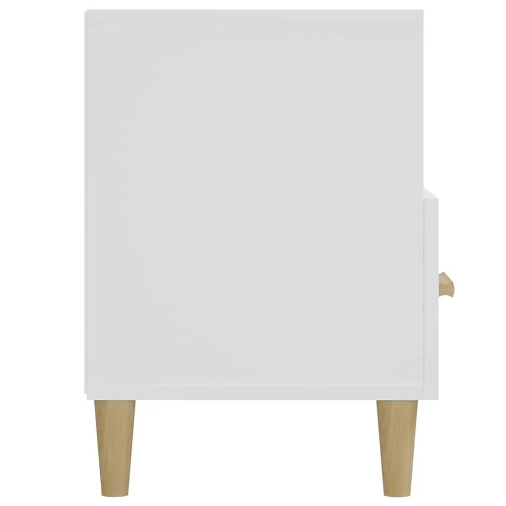 TV Cabinet High Gloss White Modern Media Unit Engineered Wood Storage Drawers Compartments