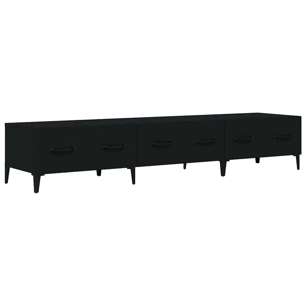 TV Cabinet Black Media Unit 150 x 30 cm Engineered Wood