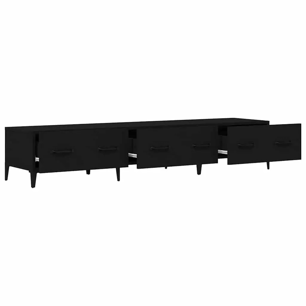 TV Cabinet Black Media Unit 150 x 30 cm Engineered Wood