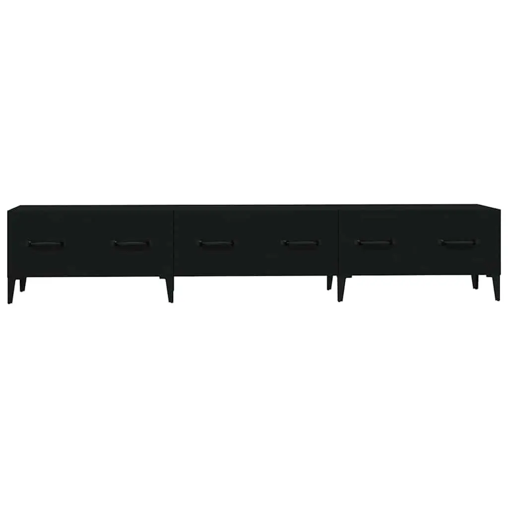 TV Cabinet Black Media Unit 150 x 30 cm Engineered Wood