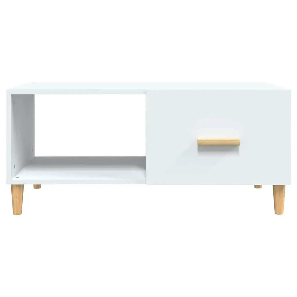 Coffee Table White 89.5x50x40cm Engineered Wood Living Room Side End Table