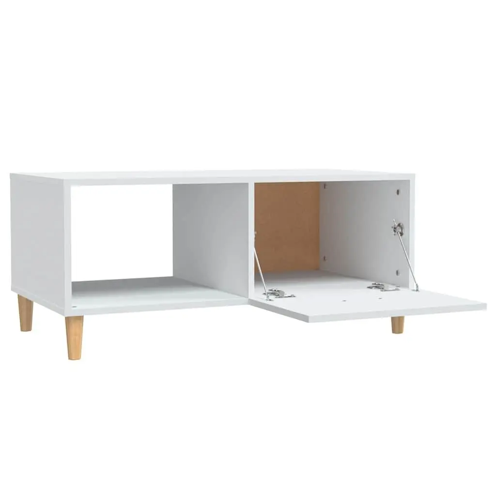 Coffee Table White 89.5x50x40cm Engineered Wood Living Room Side End Table