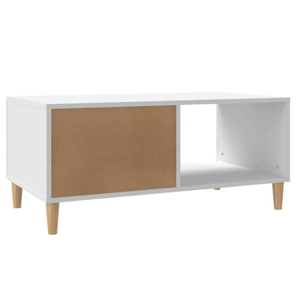 Coffee Table White 89.5x50x40cm Engineered Wood Living Room Side End Table