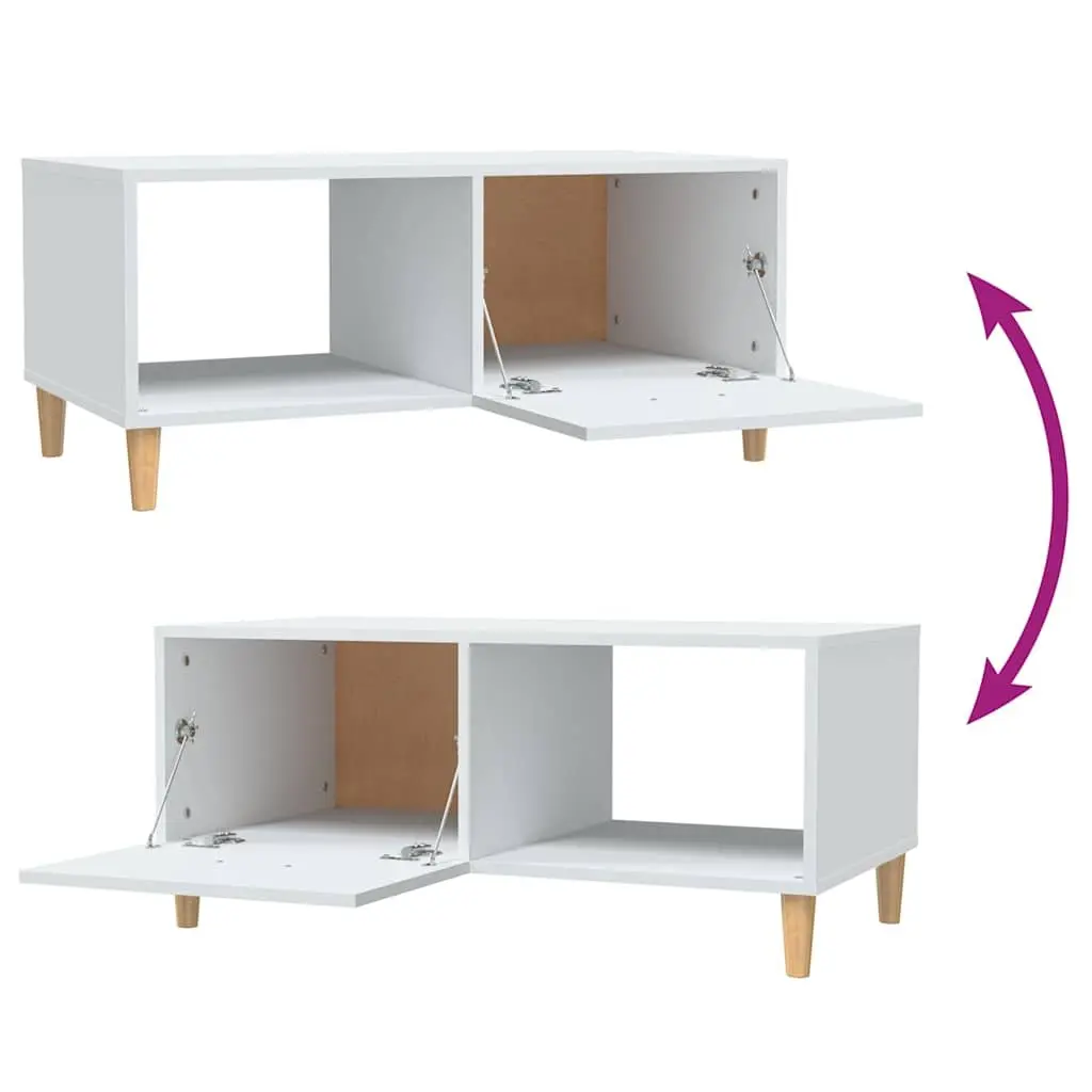 Coffee Table White 89.5x50x40cm Engineered Wood Living Room Side End Table