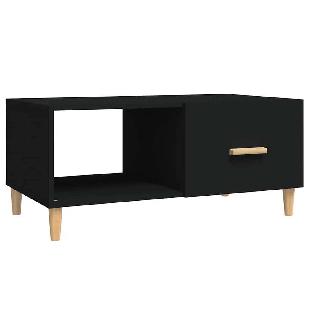 Coffee Table Black Modern Accent Furniture 89.5 x 50 x 40 cm Engineered Wood