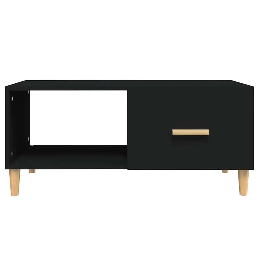 Coffee Table Black Modern Accent Furniture 89.5 x 50 x 40 cm Engineered Wood