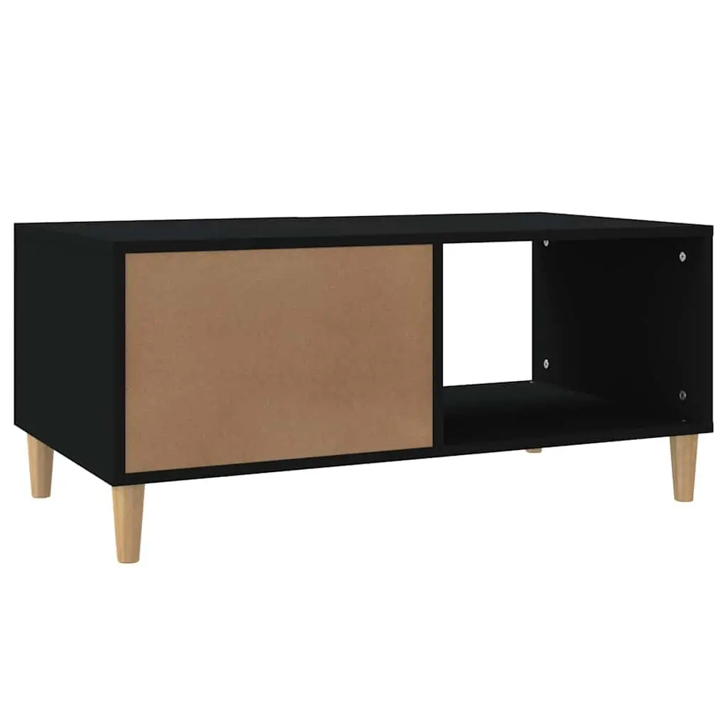 Coffee Table Black Modern Accent Furniture 89.5 x 50 x 40 cm Engineered Wood