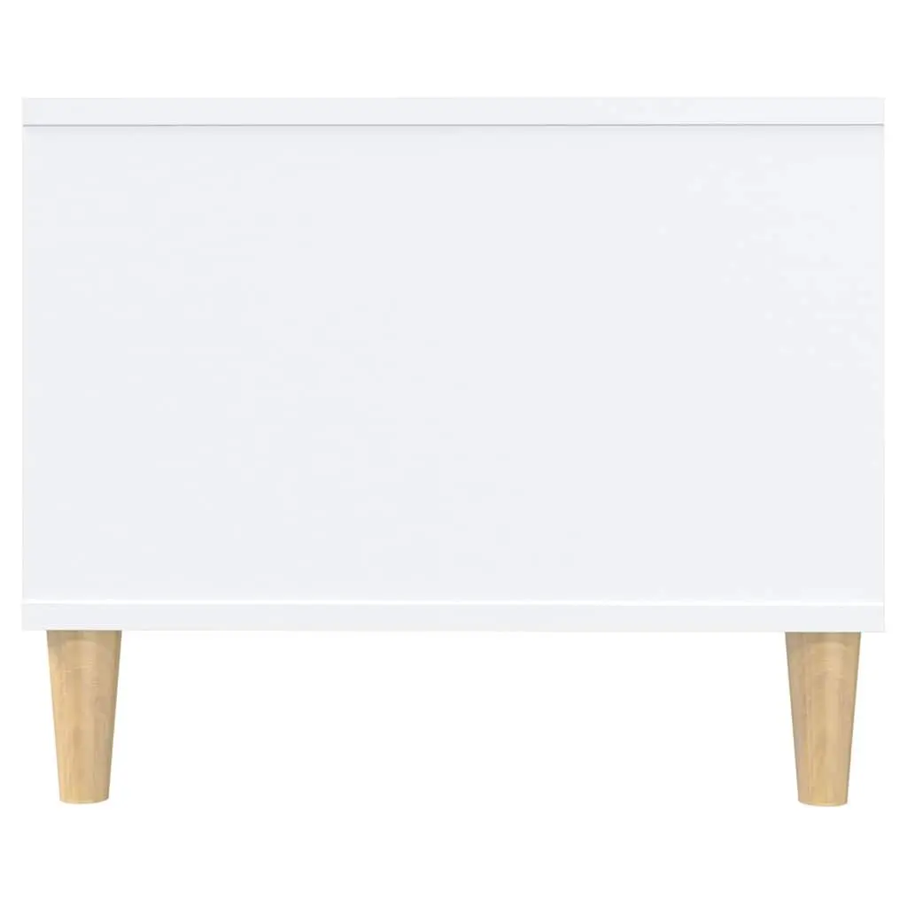 Coffee Table White 102x50x40 cm Engineered Wood with Storage Compartments and Drawer