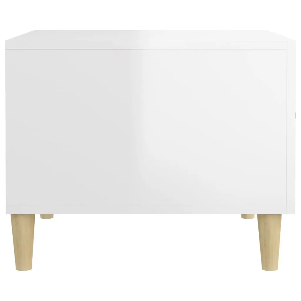 Coffee Tables High Gloss White 50x50x40 cm Engineered Wood 2 pcs