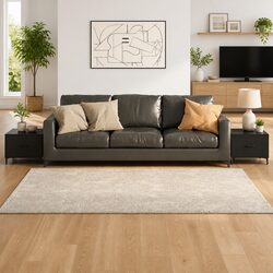Warm Black Coffee Table Set with Storage Drawers