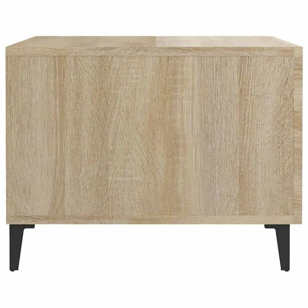Coffee Table Industrial Style 50x50x40cm Engineered Wood with Metal Legs Set of 2 Brown