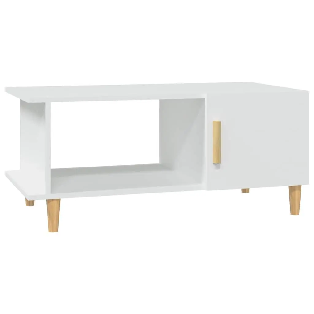 Coffee Table White Engineered Wood 90 x 50 x 40 cm