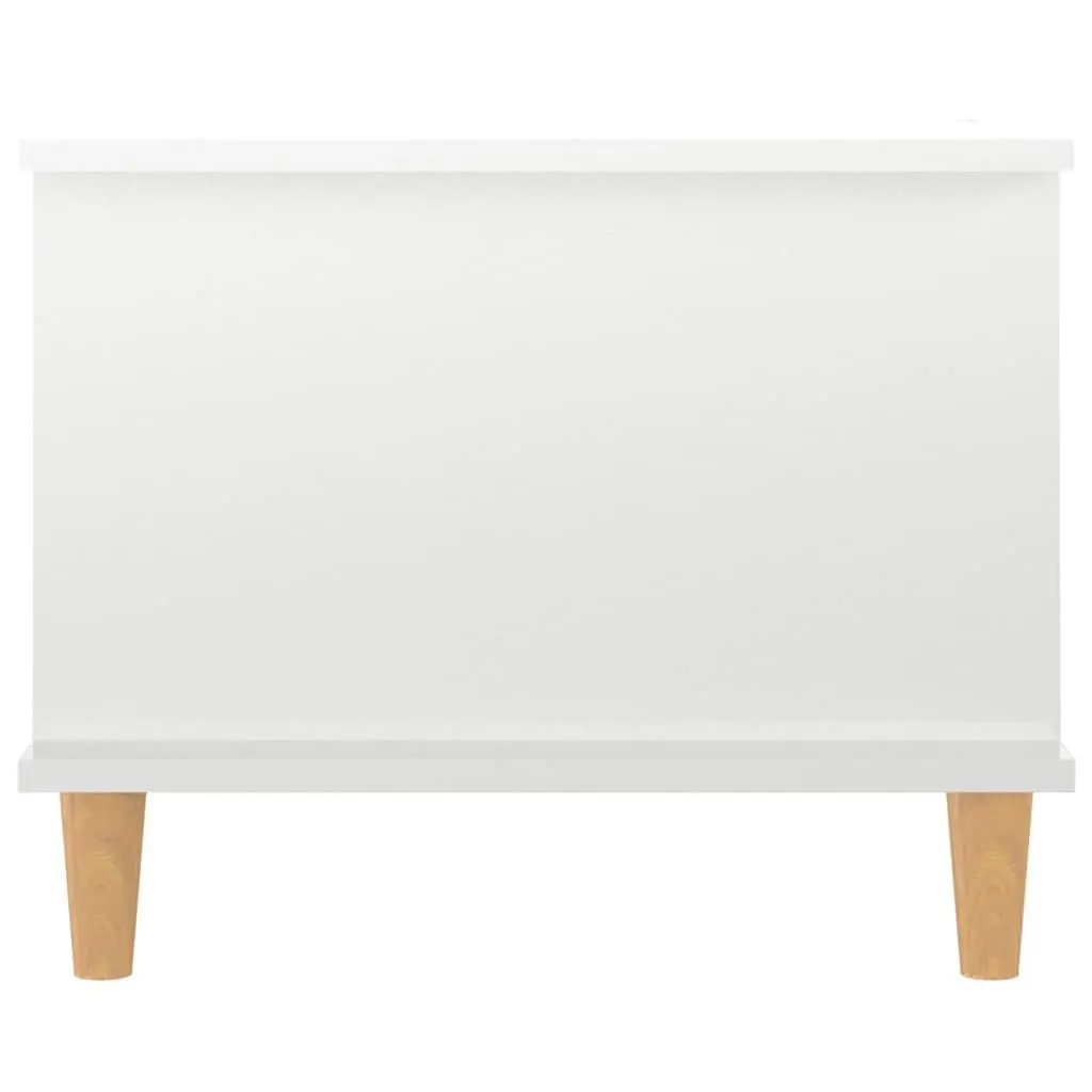 Coffee Table Minimalist High Gloss White 90x50x40 cm Engineered Wood