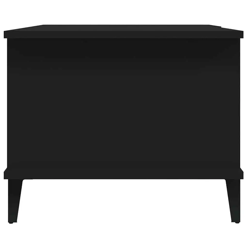 Coffee Table Black 90x50x40 cm Engineered Wood Storage Compartment Shelf