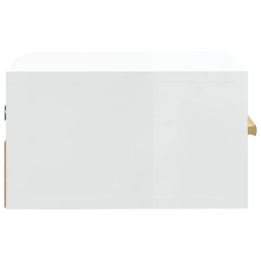 Wall-mounted Bedside Cabinets Floating Nightstands 2 Piece White Engineered Wood