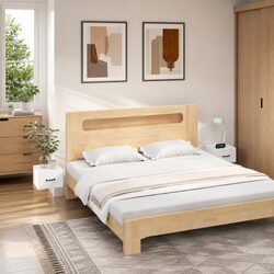 Set of 2 White Floating Night Stands for Your Space
