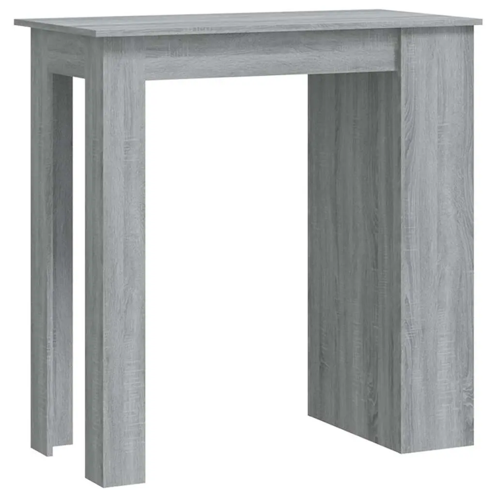 Grey Sonoma Bar Table with 3 Storage Racks