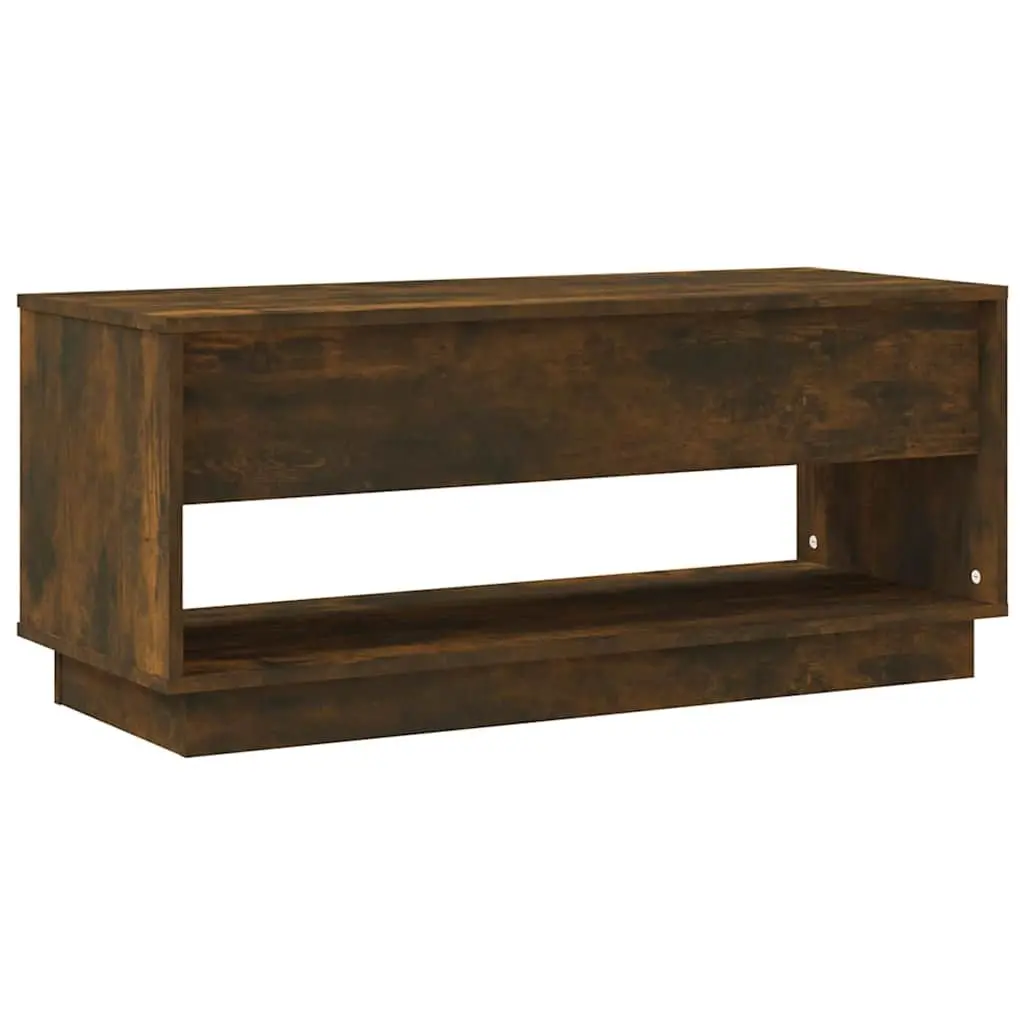 TV Cabinet Brown 102x41x44 cm Engineered Wood Living Room Storage Lowboard Drawers Open Compartment