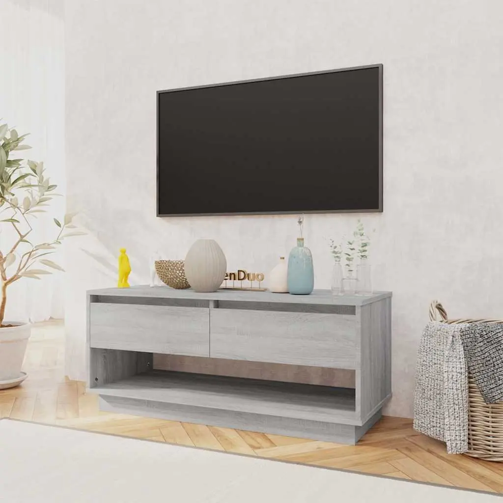 Grey Sonoma Engineered Wood TV Cabinet