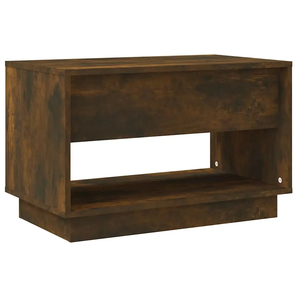 TV Cabinet Brown Engineered Wood 70 x 41 x 44 cm Living Room Storage Unit 2 Drawers Open Compartment Lowboard