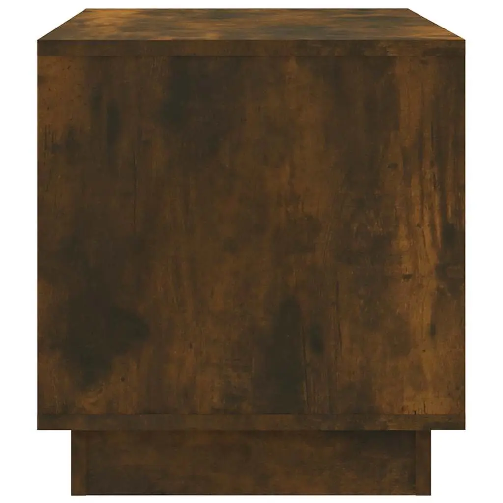 TV Cabinet Brown Engineered Wood 70 x 41 x 44 cm Living Room Storage Unit 2 Drawers Open Compartment Lowboard