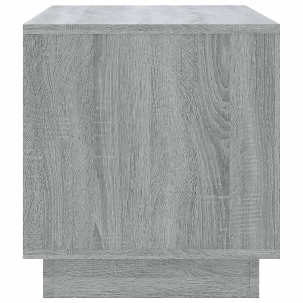 TV Cabinet Grey 70x41x44cm Engineered Wood Living Room Storage Unit with Drawers Open Compartment