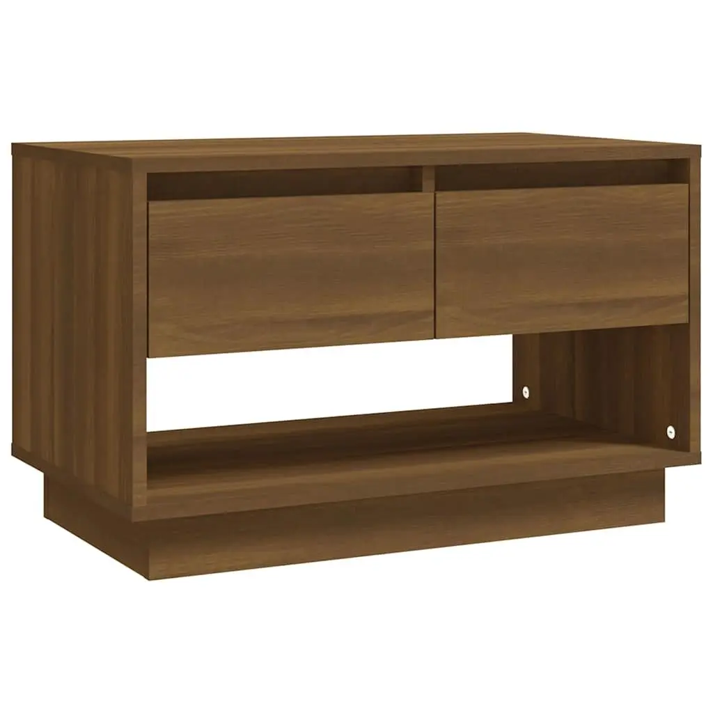 TV Cabinet Brown Oak 70W x 41D x 44H cm Engineered Wood