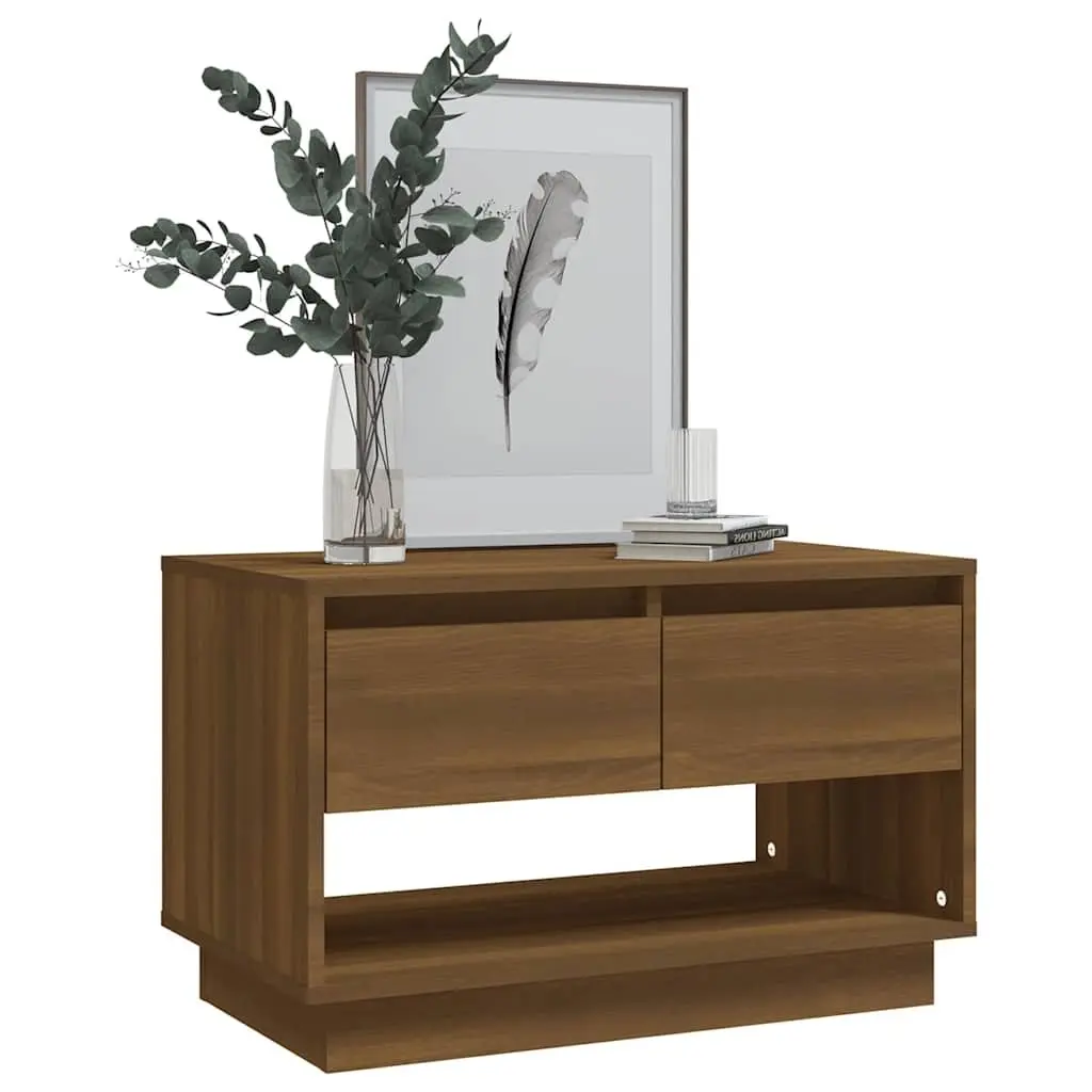 TV Cabinet Brown Oak 70W x 41D x 44H cm Engineered Wood