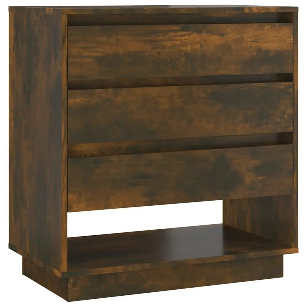 Sideboard Brown Engineered Wood 3 Drawers 1 Compartment