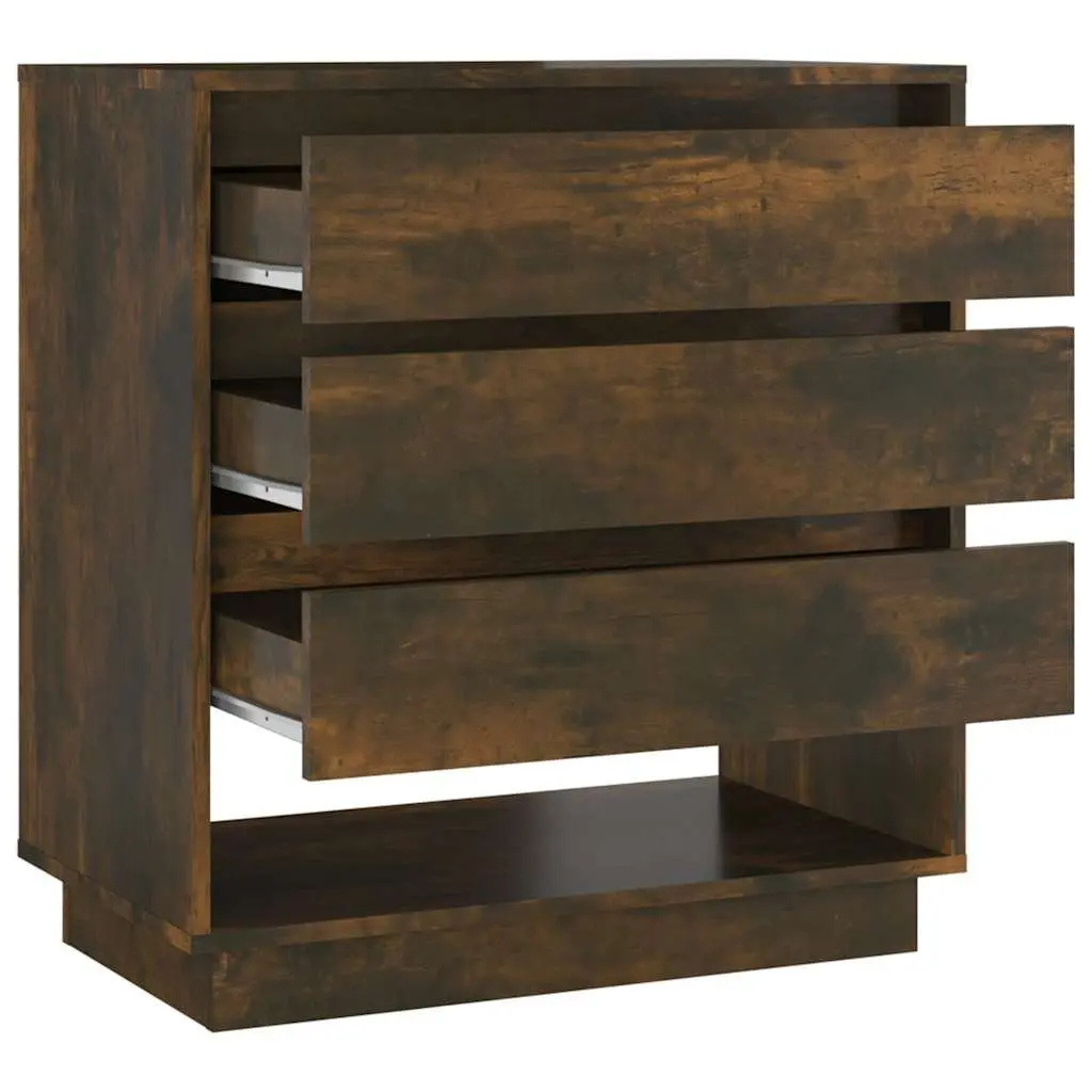 Sideboard Brown Engineered Wood 3 Drawers 1 Compartment