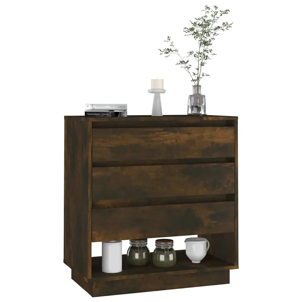 Sideboard Brown Engineered Wood 3 Drawers 1 Compartment