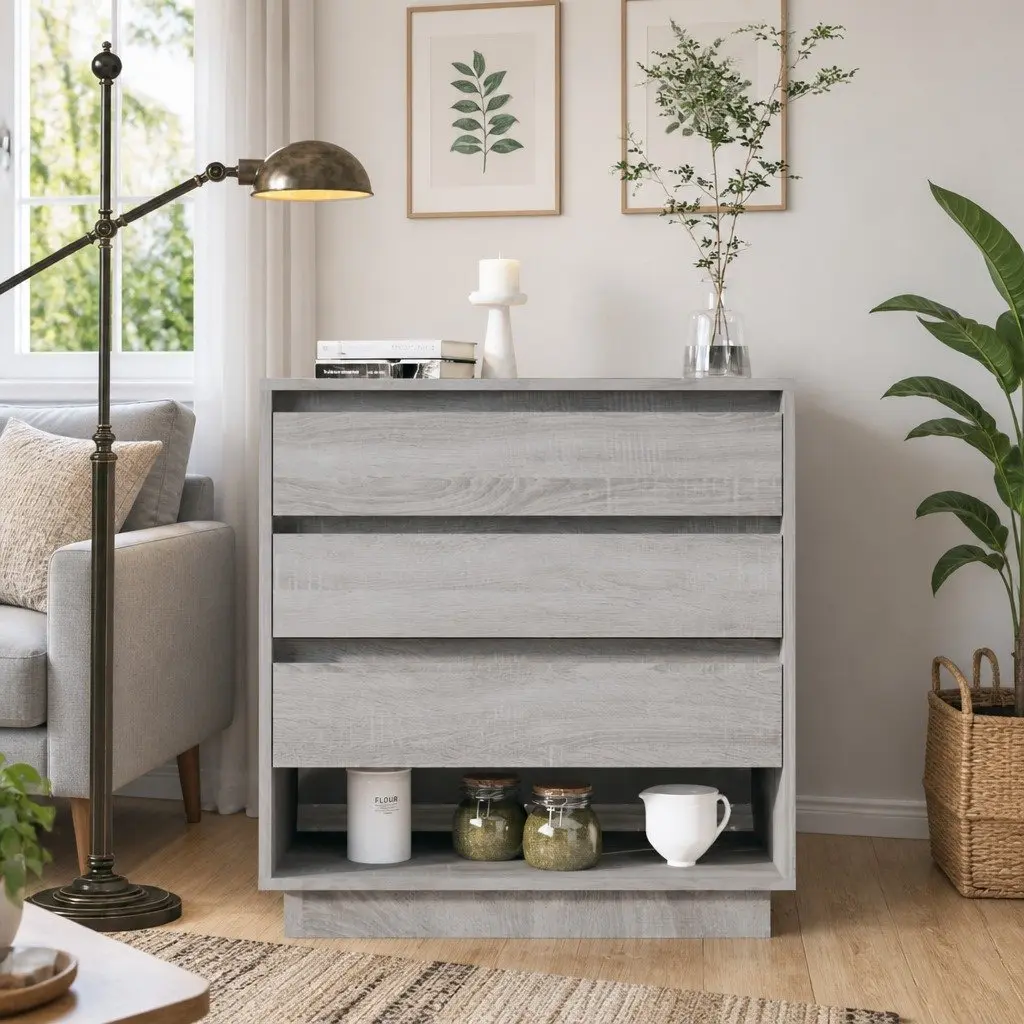 Sideboard Grey Sonoma Storage Cabinet 70 x 41 x 75 cm Engineered Wood