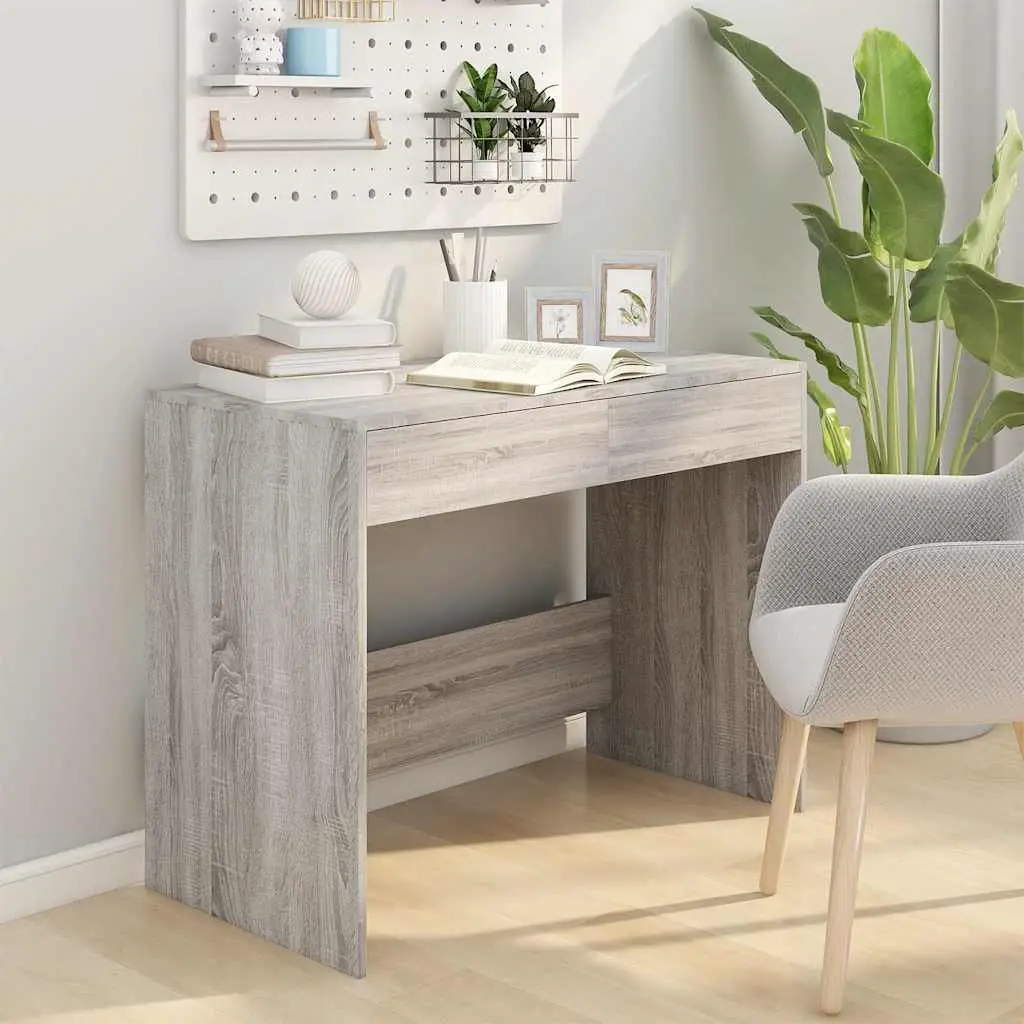 Grey Sonoma Office Desk with 2 Drawers for Storage