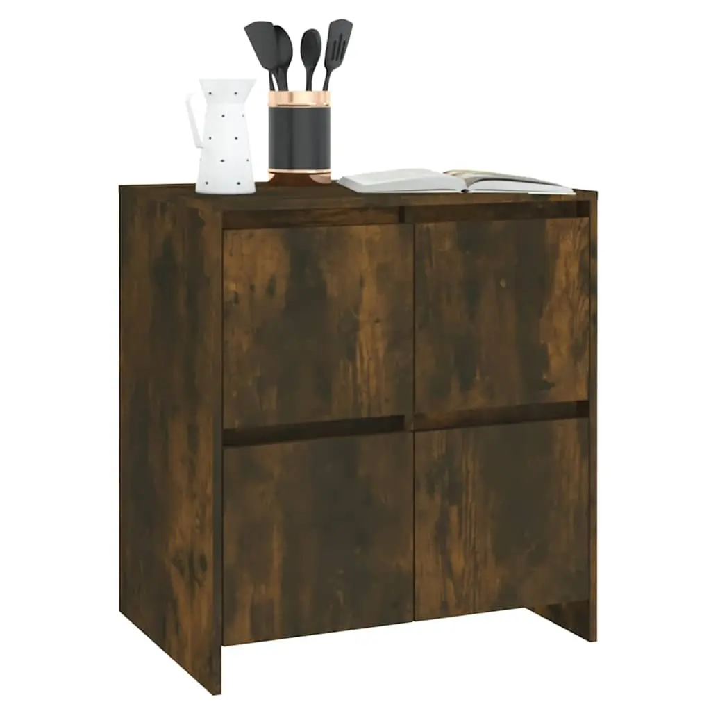 Sideboard with 4 Doors Brown Storage Cabinet Living Room Buffet Furniture