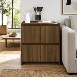Warm Brown Oak Sideboard with 4 Doors for Your Home