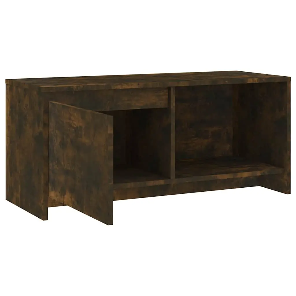 TV Cabinet Brown Lowboard Media Storage Unit 90x35x40cm Engineered Wood