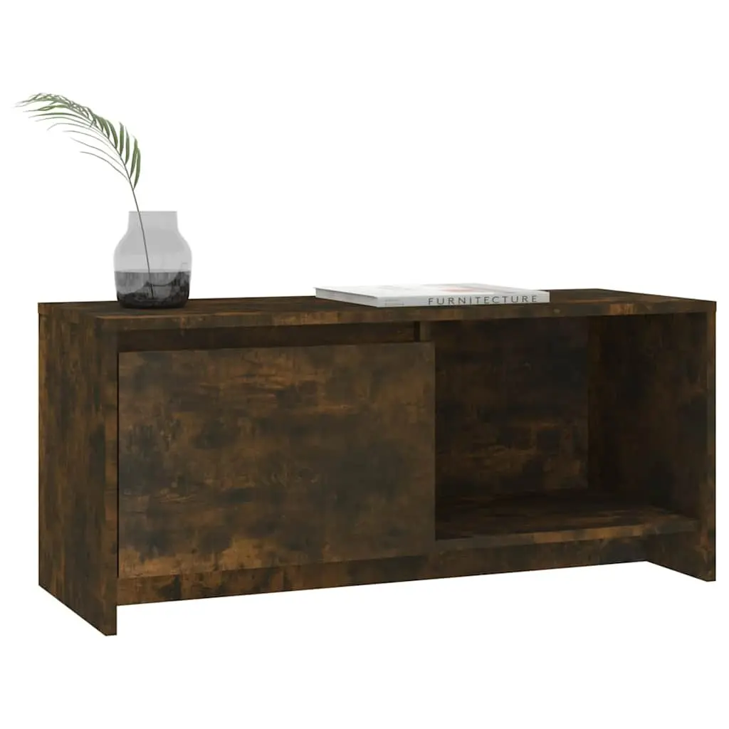 TV Cabinet Brown Lowboard Media Storage Unit 90x35x40cm Engineered Wood