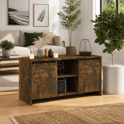 Warm Brown Smoked Oak TV Cabinet Storage Unit
