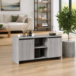 Stylish Grey TV Cabinet with Storage Compartments